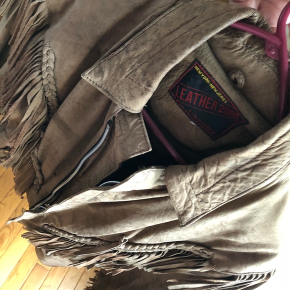 Women’s Authentic Vintage Leather Coat - Tan - Picture 2 of 5